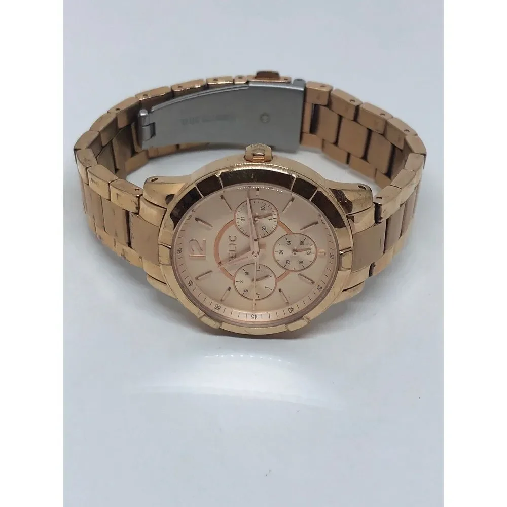 Relic ZR15698 Women's Stainless Steel Analog Rose Gold Dial Quartz Watch HO117